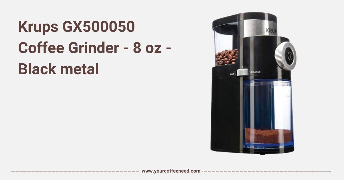 Krups GX500050 Coffee Grinder - 8 oz - Black metal