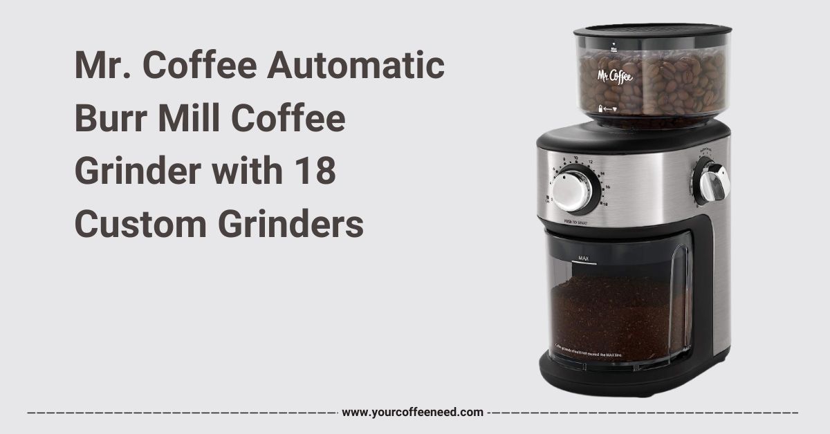 Mr. Coffee Automatic Burr Mill Coffee Grinder with 18 Custom Grinders