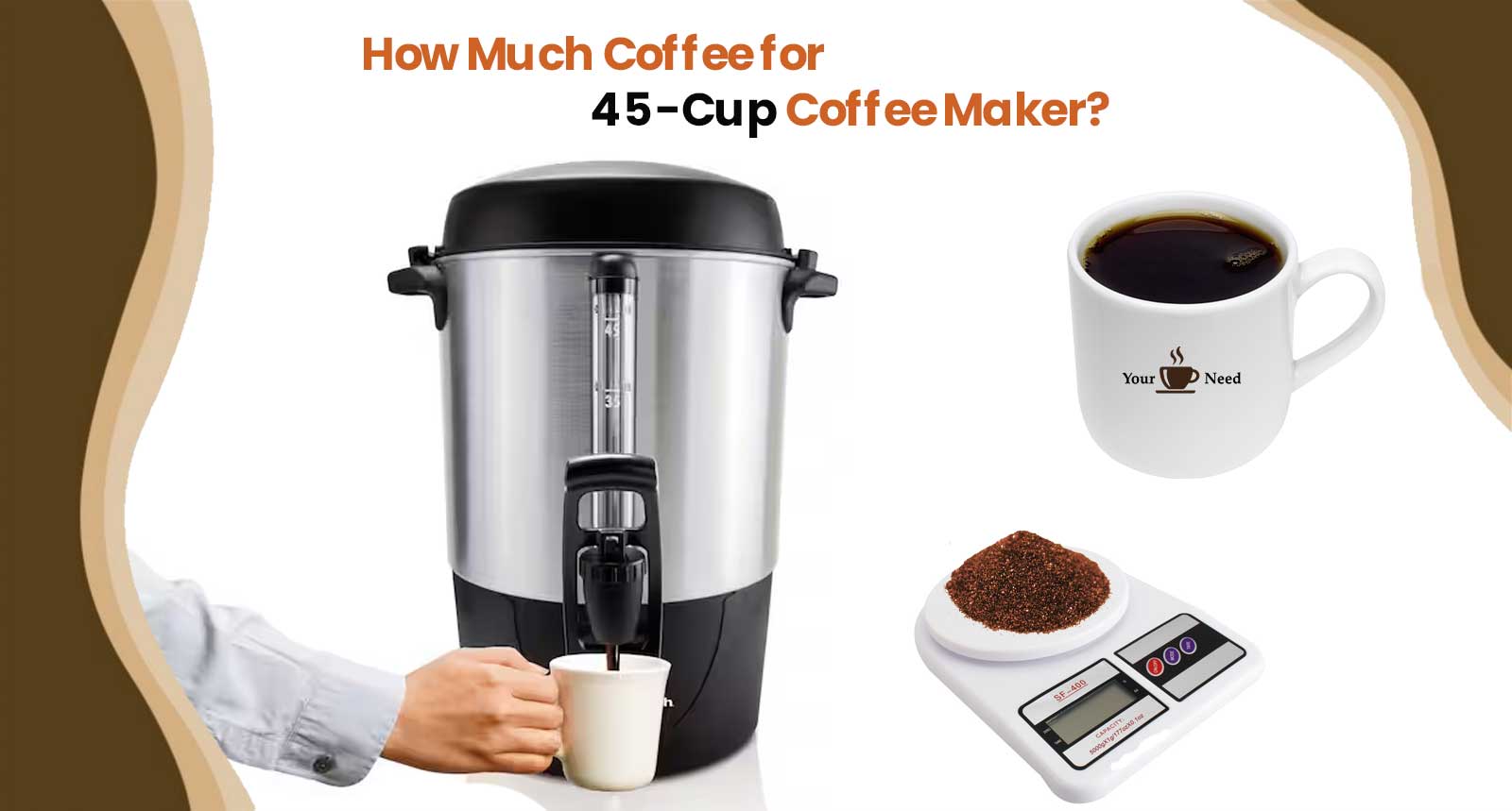 how much coffee for 45 cup coffee maker